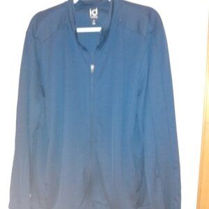 Ideology: Navy blue long sleeve zip closure jacket. 100% Polyester. Size X-Large